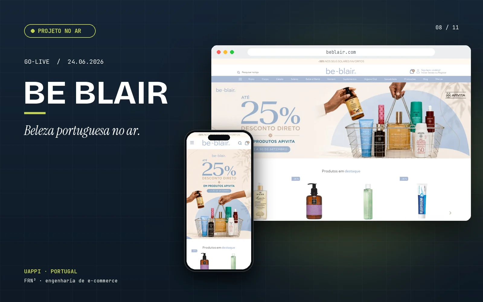 Be Blair: e-commerce de cosméticos em Uappi, em Portugal
